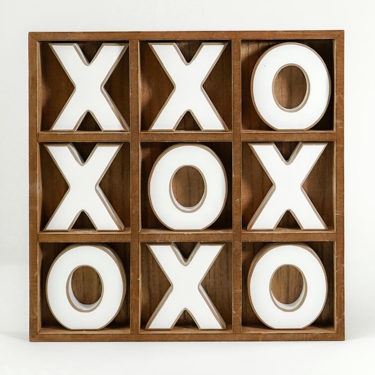 American Art Decor 2 Player Wood Tic Tac Toe & Reviews | Wayfair